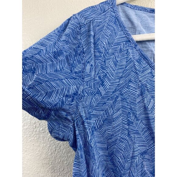 J.Jill Tencel Modal Top Womens Medium Blue Casual Beach Vacation Boho Coastal - Picture 9 of 10